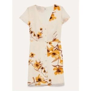 Yellow and white floral Nazaire dress from Aritzia